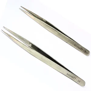 Stainless Steel Tweezers Set – 2 Pieces (8 & 10 Inch) Combo Set