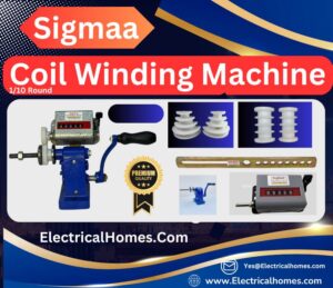 Sigmaa Coil Winding Machine, 1/10 Motor Coil Winding Machine with Gears, Dies/Farma, Handle and Coil Meter